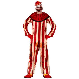 Ijesztő Csíkos Bohóc Jelmez Fiúknak Halloweenre
