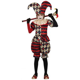 Ijesztő Gyémánt Harlekin Gyerek Jelmez Halloweenre