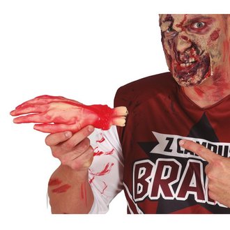 Ijesztő Levágott Kéz Dekoráció Halloweenre, 25 cm