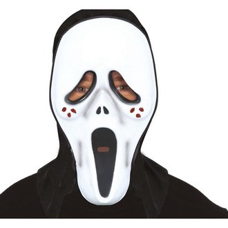 Ijesztő Szellem Gyilkos Maszk Kapucnival Halloweenre