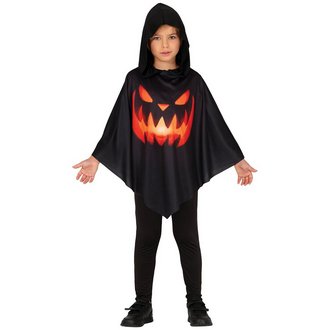 Ijesztő Tök Poncsó Jelmez Gyerekeknek Halloweenre