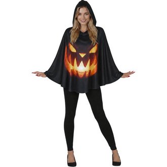 Ijesztő Töklámpás Kapucnis Poncsó Női Jelmez Halloweenre