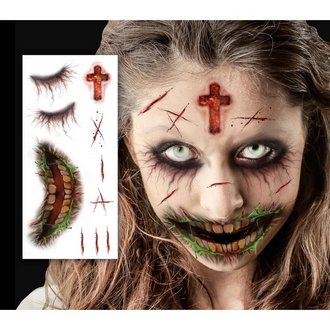 Ijesztő Zombie Ideiglenes Tetoválás Szett Halloweenre