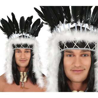 Indiai Főnöki Tollas Fejdísz Unisex Felnőtteknek