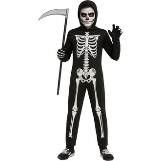 Kapucnis Csontváz Fiú Jelmez Halloweenre