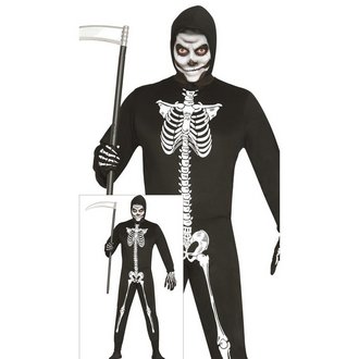 Kapucnis Csontváz Jelmez Fiúknak Halloweenre