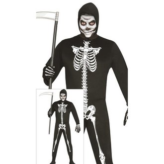 Kapucnis Csontváz Jelmez Fiúknak Halloweenre