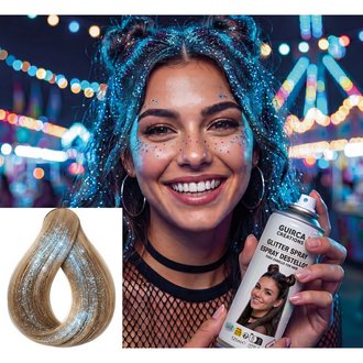 Kék Csillámos Hajspray, 125 ml