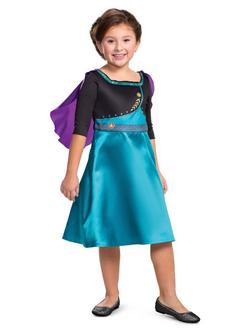Kék-Fekete-Lila Disney Jégvarázs Anna Királynő Jelmez Kislányoknak 