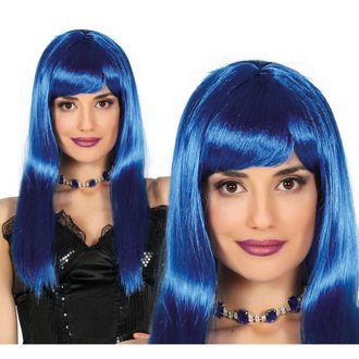 Kék Vörös Bob Paróka Női Ördög Jelmezhez Halloweenre