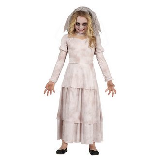 Kísértet Lány Jelmez Fátylas Ruhával Halloweenre