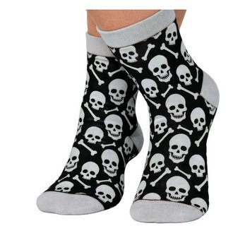 Koponyás Halloween Zokni