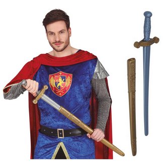 Középkori Kard Tokkal, Ezüst-Arany, 70 cm