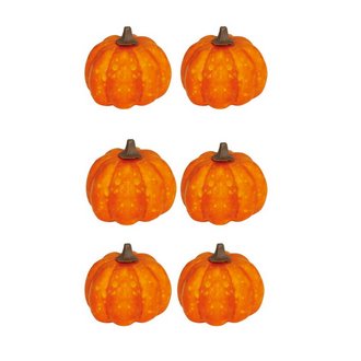 Lakkozott Narancssárga Halloween Tök Dekoráció, 6 db, 3.5 cm