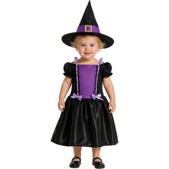 Lila Boszorkány Jelmez Csecsemőknek Halloweenra