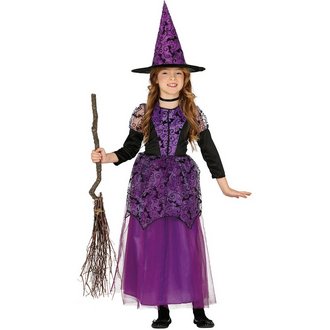 Lila Boszorkány Lány Jelmez Halloweenre