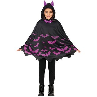 Lila Denevér Poncsó Lány Jelmez Halloweenre