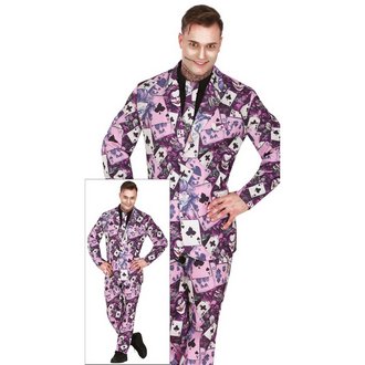 Lila Mr. Crazy Férfi Jelmez Szett Halloweenre