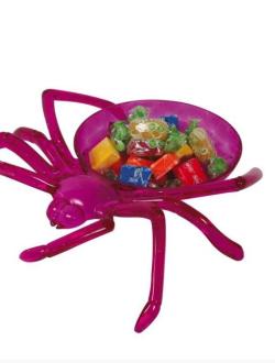 Lila Pók Tányér Halloweenre, 20 cm