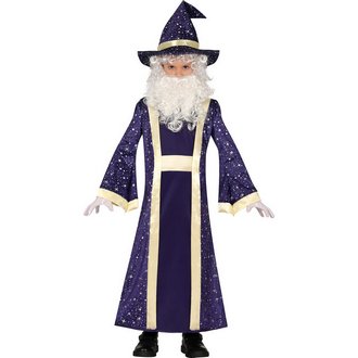 Lila Varázsló Jelmez Fiúknak Halloweenre