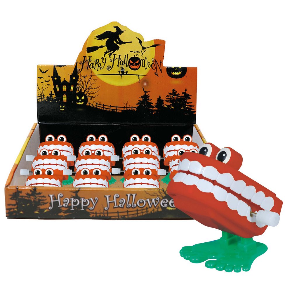 12 db Felhúzható Járó Fogsor Szett Halloweenre, 5 cm