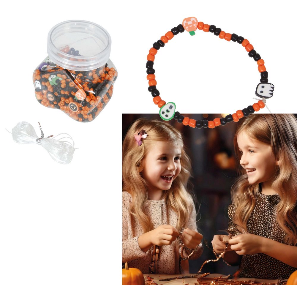 1300 darabos Halloween Karkötő Készítő Szett Lányoknak