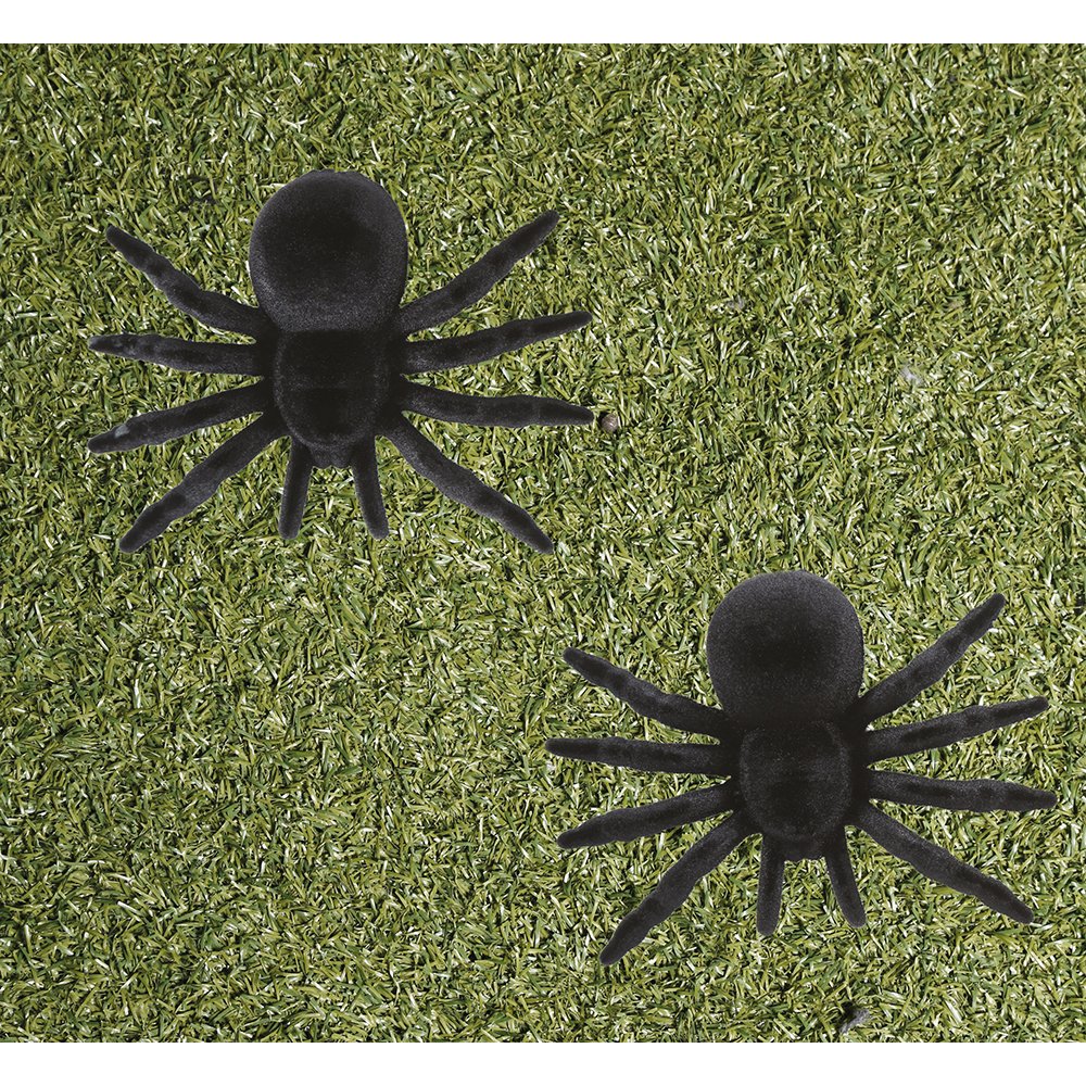 2 db Fekete Pók Dekoráció Halloweenre, 10 cm