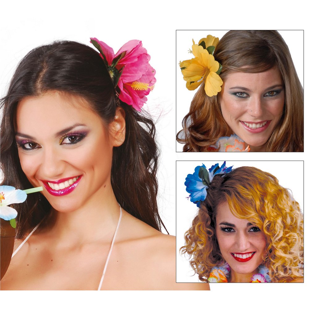 2 db Hawai Hibiszkusz Hajcsat Szett, Többszínű