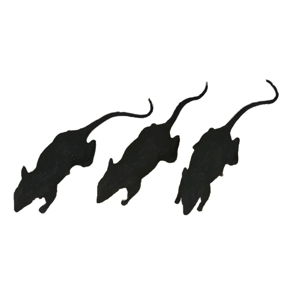 3 db Patkány Dekoráció Halloweenre, 6 cm