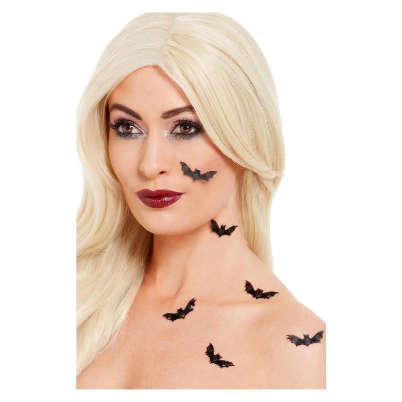 3D-s Fekete Denevér Matricák Testre - 6 db-os