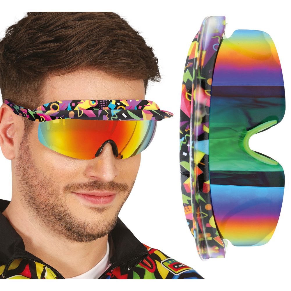 80-as Évek Stílusú Neon Visor Szemüveg Felnőtt Unisex