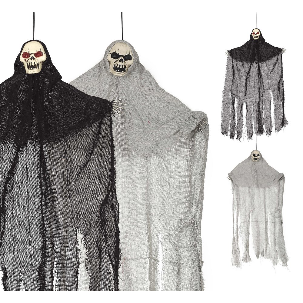 Akasztható Szellem Koponya Dekoráció Halloweenre, 60 cm