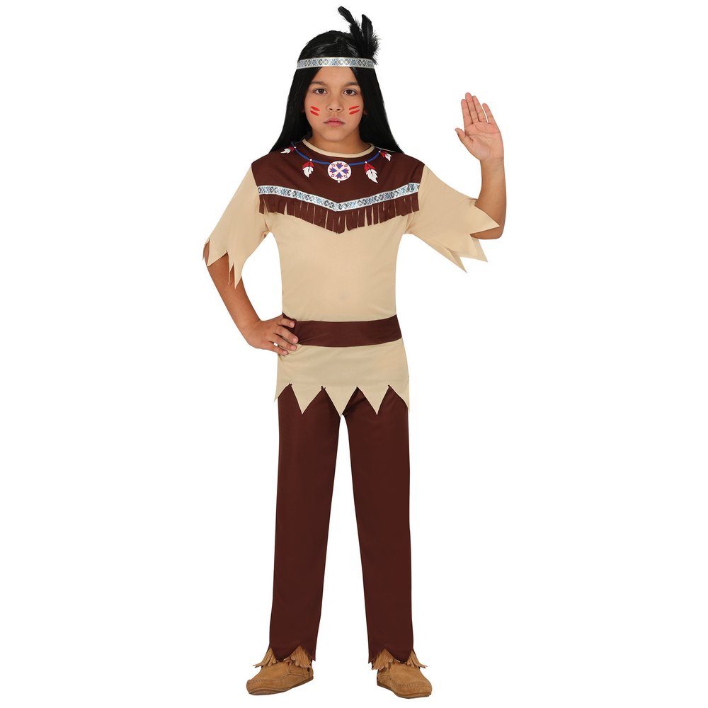 Barna-Bézs Cherokee Indián Fiú Jelmez Szett