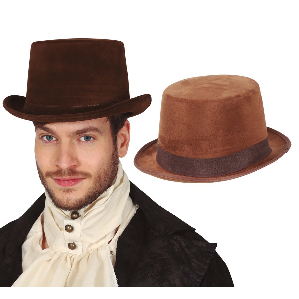 Barna Filc Hengerkalap Férfiaknak Steampunk Jelmezhez