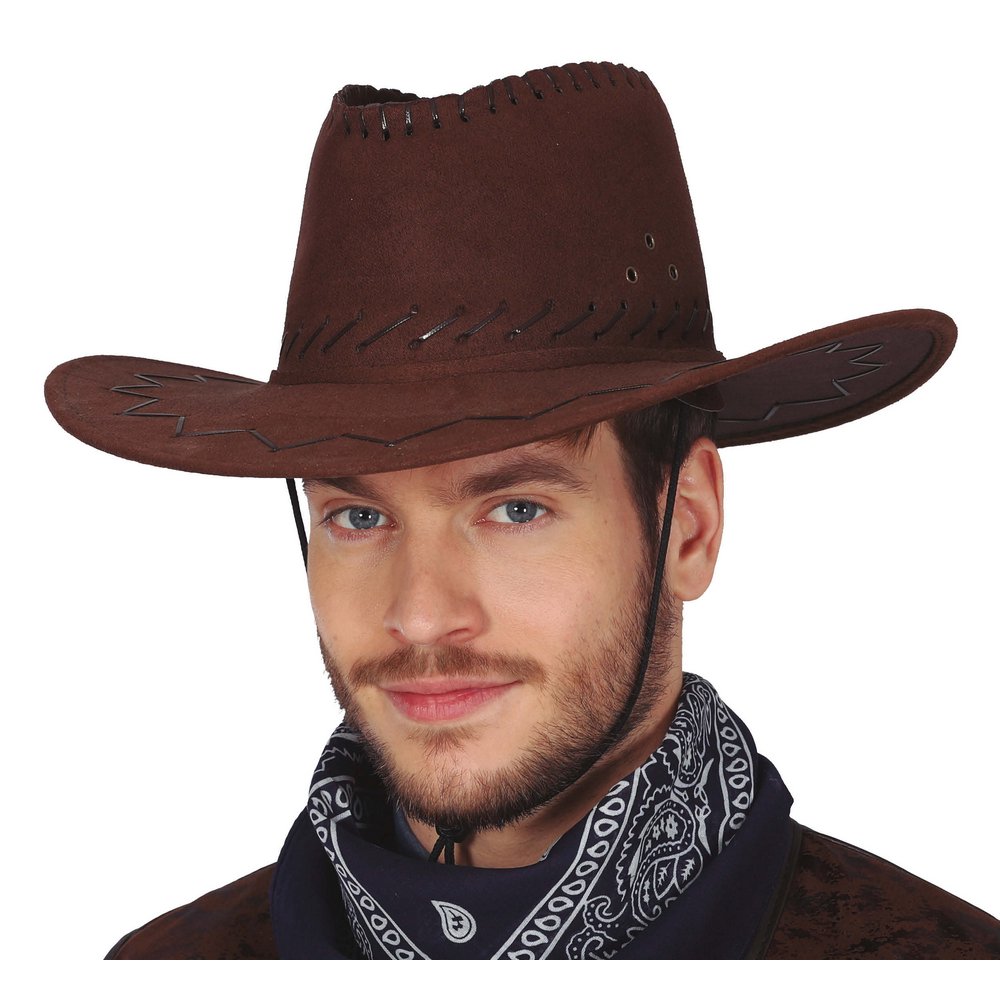Barna Műbőr Cowboy Kalap Felnőtteknek