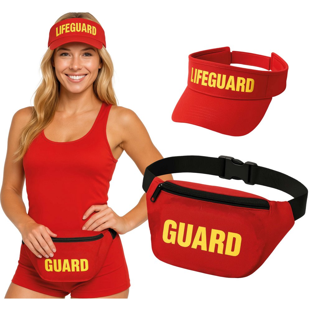 Baywatch Mentőőr Napellenző és Övtáska Szett Nőknek