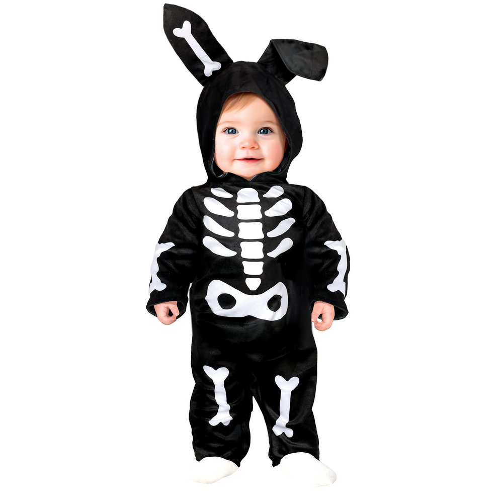 Csecsemő Nyuszi Csontváz Jelmez Szett Halloweenre, 12 - 18 Hónap