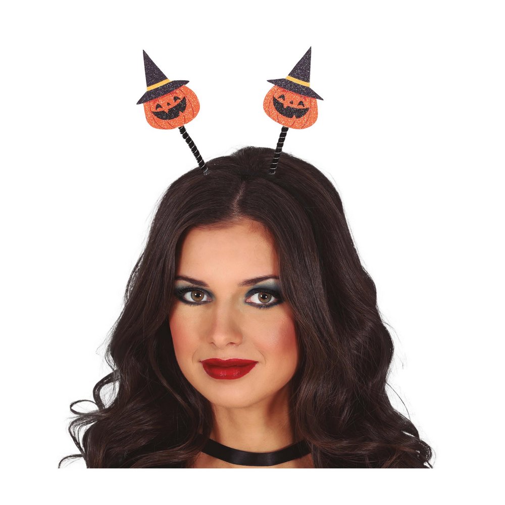 Csillogó Tökfej Boszorkány Kalappal Fejpánt Halloweenre