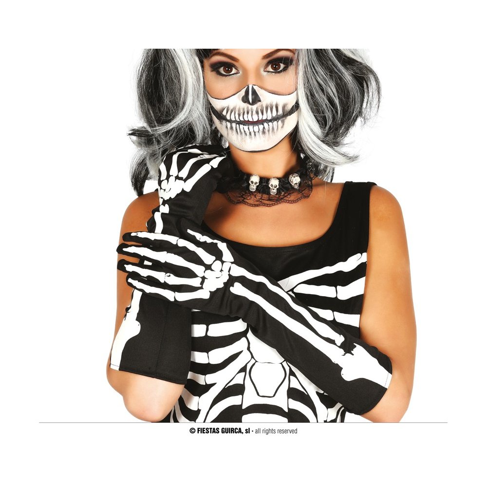 Csontváz Kesztyű Felnőtteknek Halloweenre, 40 cm