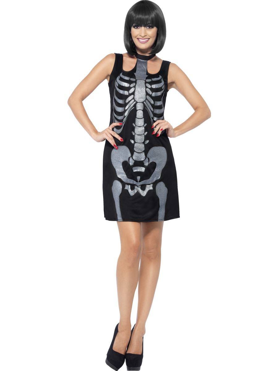 Fekete Csontváz Jelmez Nőknek Halloweenre