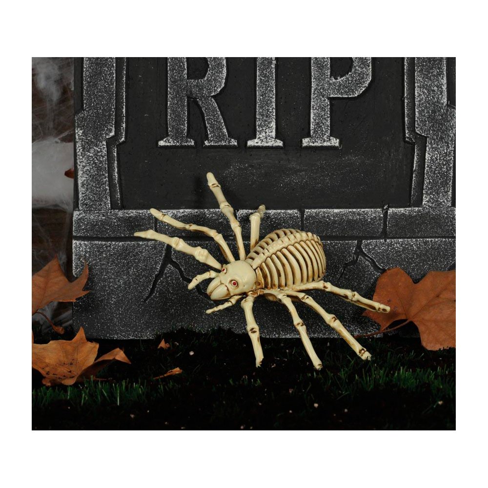 Csontváz Pók Dekoráció Halloweenre, 24 cm
