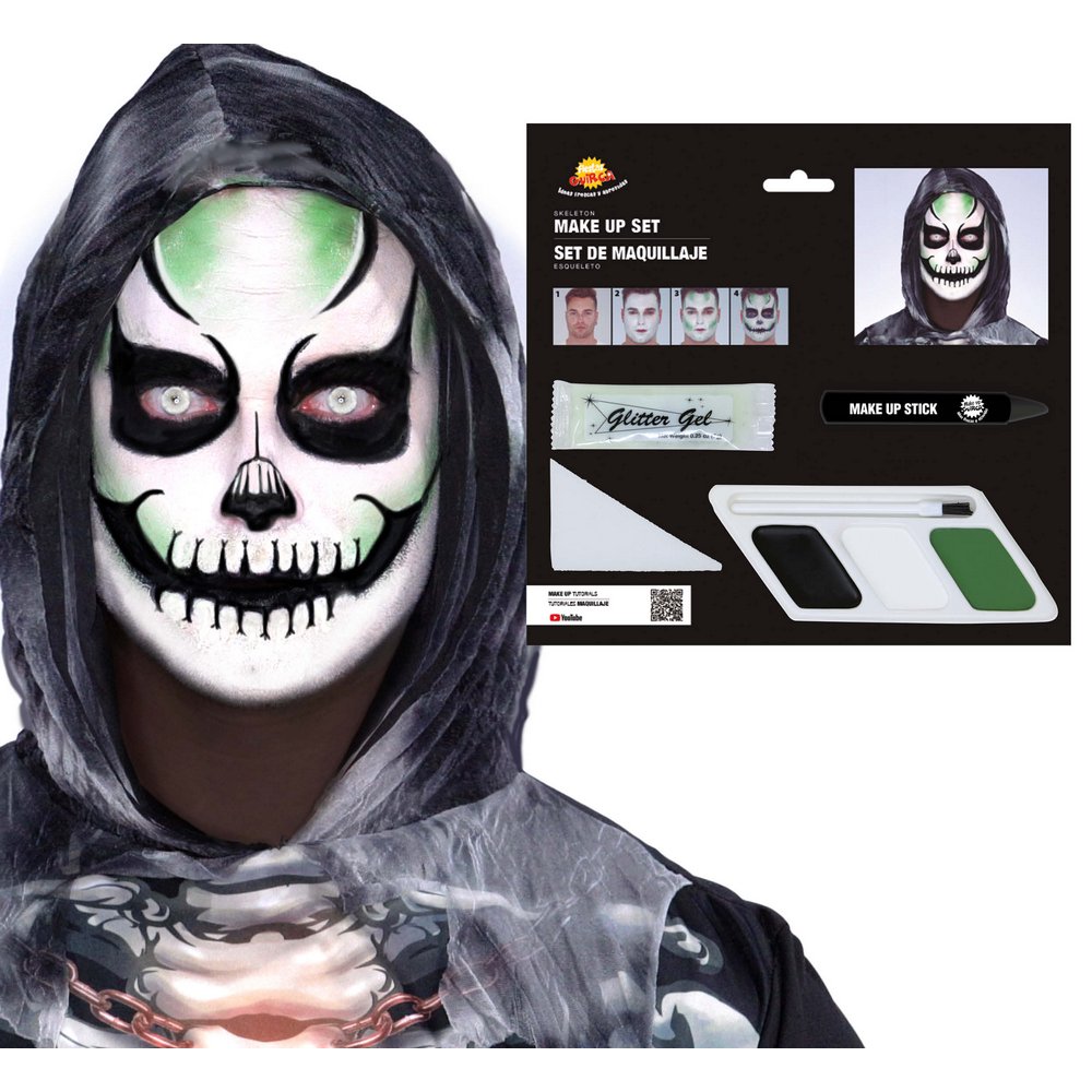 Csontváz Smink Szett Halloweenre