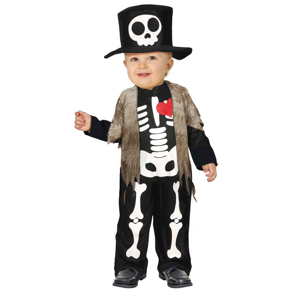 Cuki Csontváz Fiú Jelmez Halloweenre, 18 - 24 Hónap