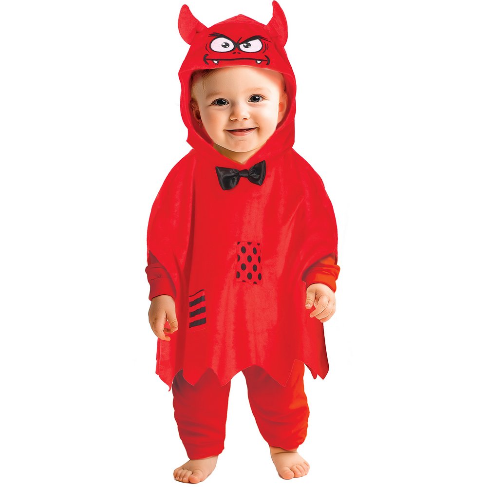 Cuki Ördög Poncsó Jelmez Csecsemőknek Halloweenre, 18 - 24 Hónap
