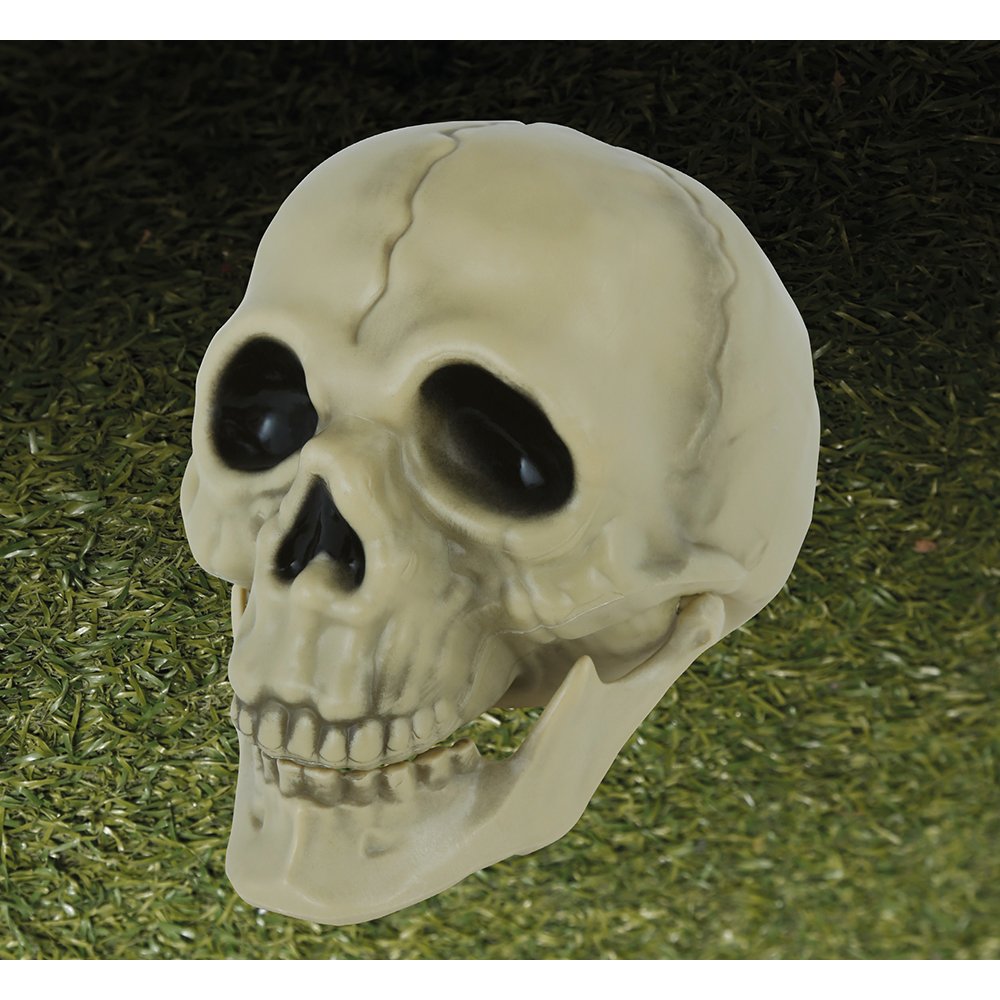 Dekorációs Koponya PVC-ből Halloweenre, 13 cm