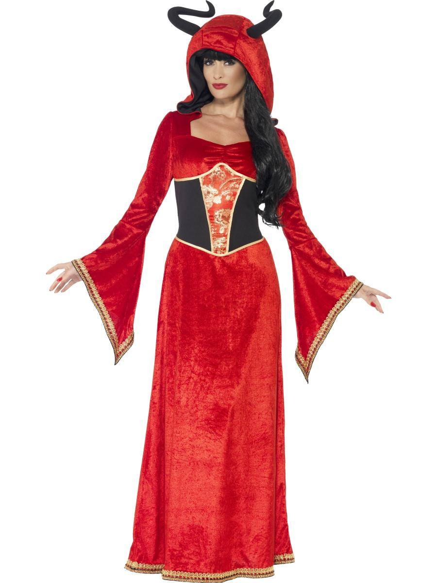 Piros Démoni Királynő Jelmez Nőknek Halloweenre