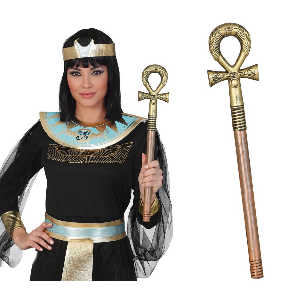 Egyiptomi Ankh Kereszt Jogar, 50 cm