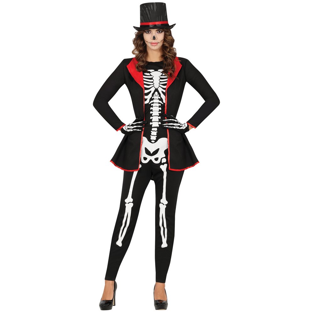 Elegáns Csontváz Női Jelmez Halloweenre