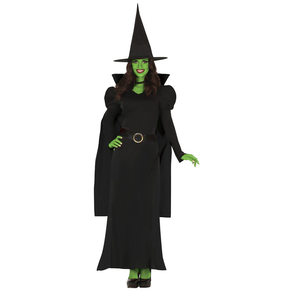 Elegáns Fekete Boszorkány Női Jelmez Halloweenre