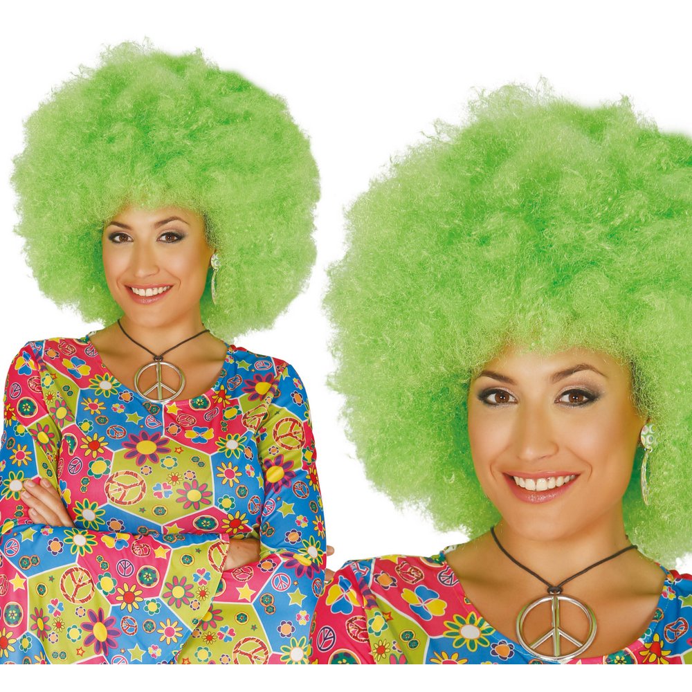 Extra Zöld Afro Paróka Nőknek Tematikus Partira